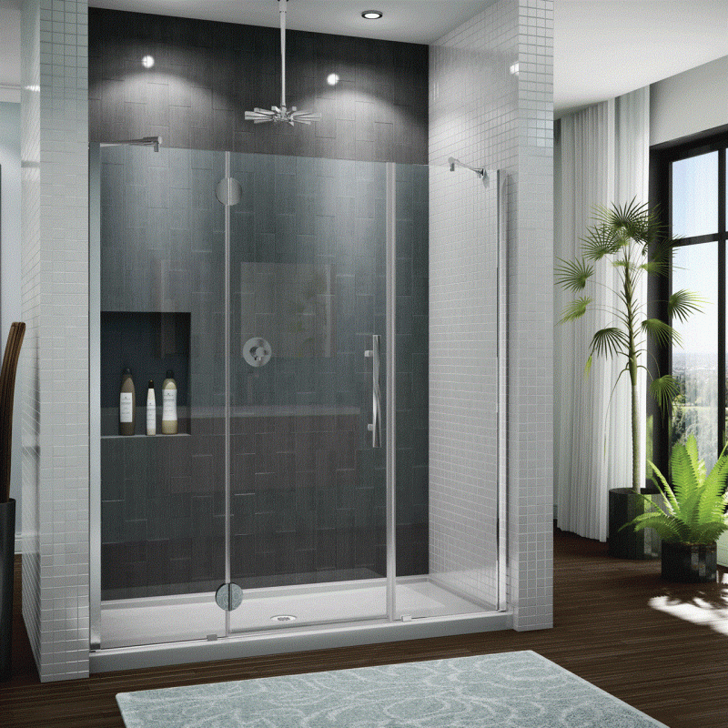 Fleurco Canada Latitude Matte Black Shower Door - Bath Emporium