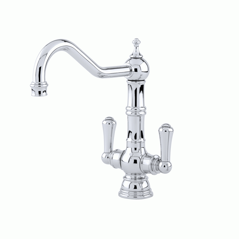 Paire de mitigeurs lavabo/bidet haut sans vidage en laiton chromé Mod. Jane Paire de mitigeurs lavabo/bidet haut sans vidage en laiton chromé Mod. Jane