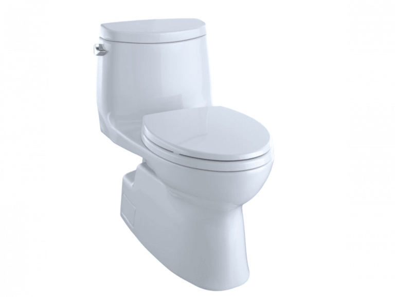 TOTO Carlyle II One-Piece Toilet – 1.28 GPF, Cotton White, Sleek Modern Design, Easy-Clean Surface