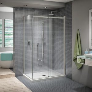 Fleurco Apollo 2 sided CRP Sliding door Brushed Nickel