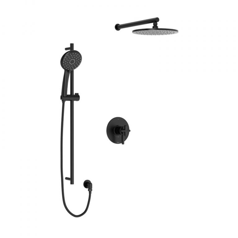 Riobel Equinox Black KIT323EQBK 2Way Shower Kit Bath Emporium Canada