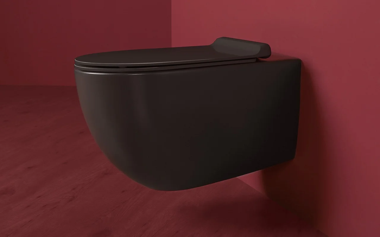 Simas VI18C Vignoni Wall Hung Toilet With Seat - Bath emporium